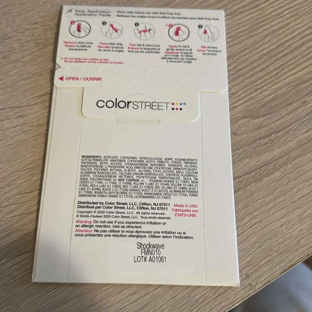 Color Street Pink Nail Polish Strips. Shockwave - Picture 2 of 2